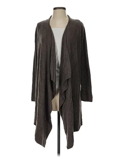 Pre-owned Barefoot Dreams Cardigan Sweater In Brown