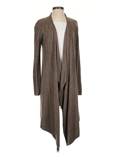 Pre-owned Barefoot Dreams Cardigan Sweater In Brown