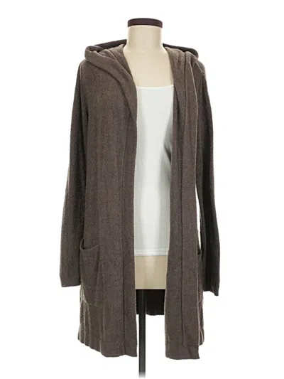 Pre-owned Barefoot Dreams Cardigan Sweater In Brown
