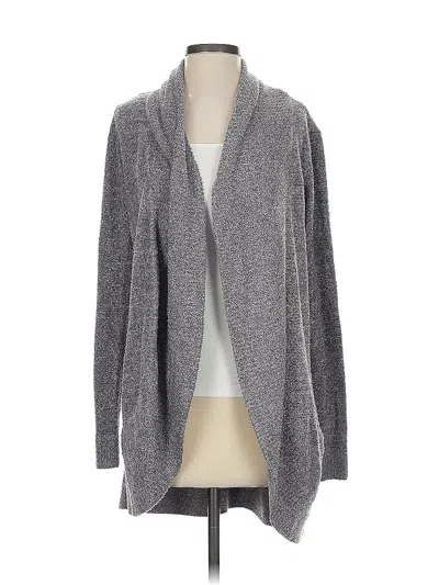 Pre-owned Barefoot Dreams Cardigan Sweater In Gray