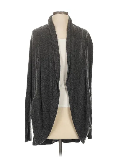 Pre-owned Barefoot Dreams Cardigan Sweater In Gray