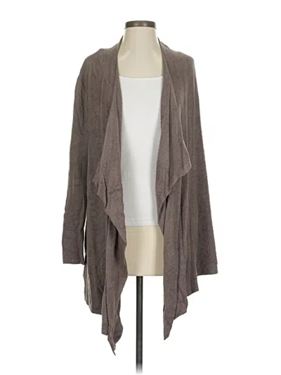 Pre-owned Barefoot Dreams Cardigan Sweater In Gray