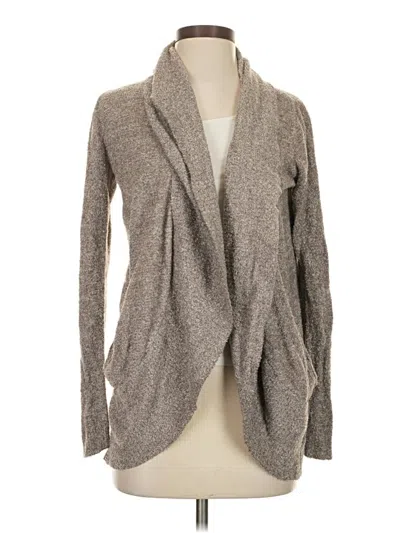 Pre-owned Barefoot Dreams Cardigan Sweater In Gray