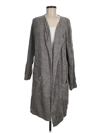 Pre-owned Barefoot Dreams Cardigan Sweater In Gray
