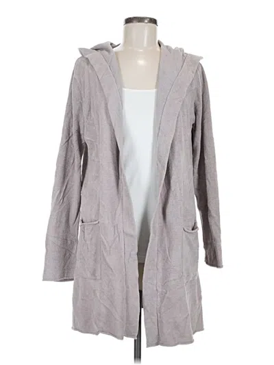 Pre-owned Barefoot Dreams Cardigan Sweater In Gray