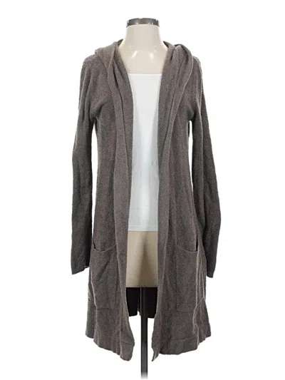 Pre-owned Barefoot Dreams Cardigan Sweater In Gray