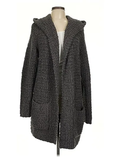 Pre-owned Barefoot Dreams Cardigan Sweater In Gray