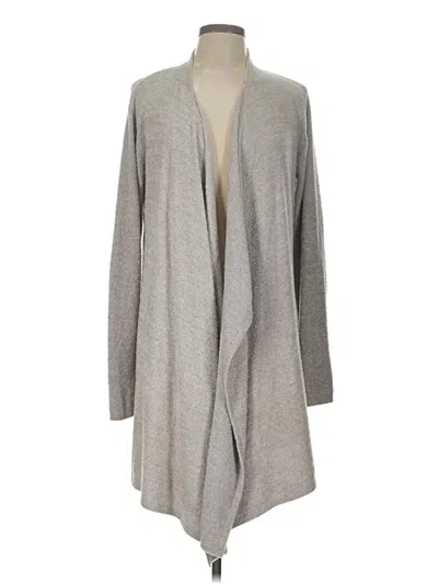 Pre-owned Barefoot Dreams Cardigan Sweater In Gray