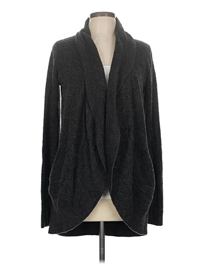 Pre-owned Barefoot Dreams Cardigan Sweater In Gray
