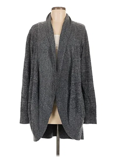 Pre-owned Barefoot Dreams Cardigan Sweater In Gray