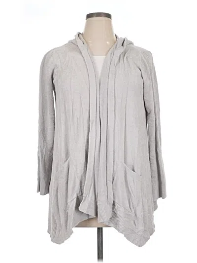 Pre-owned Barefoot Dreams Cardigan Sweater In Gray