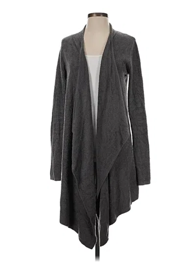Pre-owned Barefoot Dreams Cardigan Sweater In Gray