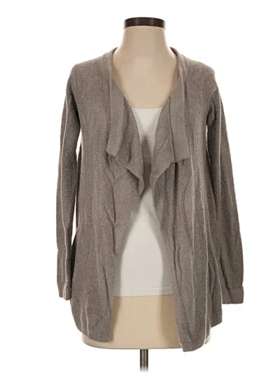 Pre-owned Barefoot Dreams Cardigan Sweater In Gray