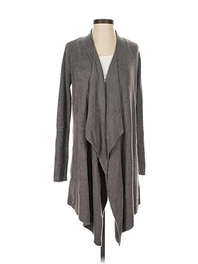 Pre-owned Barefoot Dreams Cardigan Sweater In Gray