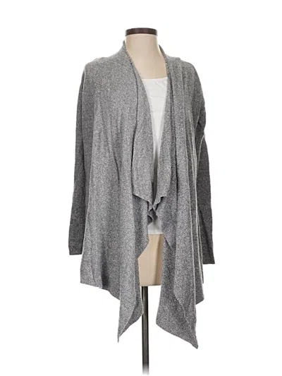 Pre-owned Barefoot Dreams Cardigan Sweater In Gray