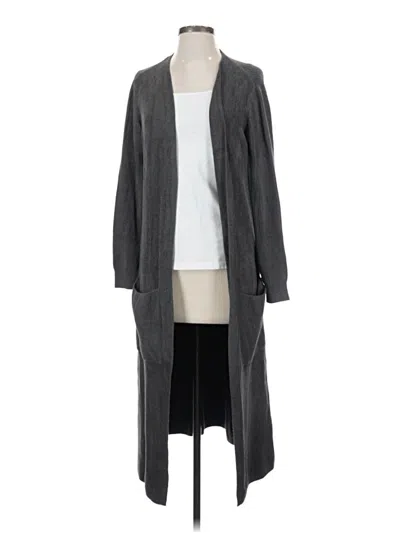 Pre-owned Barefoot Dreams Cardigan Sweater In Gray