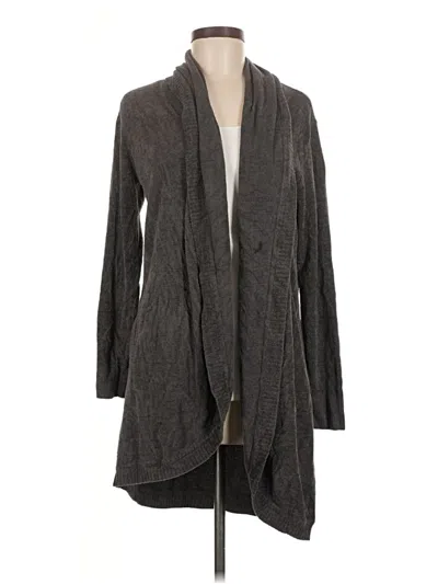 Pre-owned Barefoot Dreams Cardigan Sweater In Gray