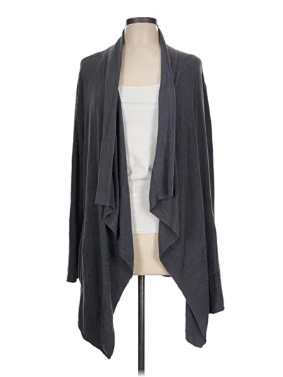 Pre-owned Barefoot Dreams Cardigan Sweater In Gray