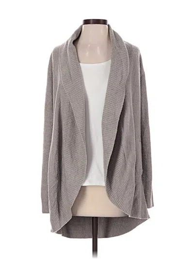 Pre-owned Barefoot Dreams Cardigan Sweater In Gray