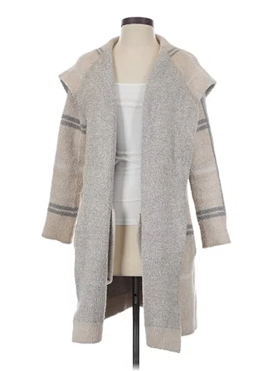 Pre-owned Barefoot Dreams Cardigan Sweater In Gray
