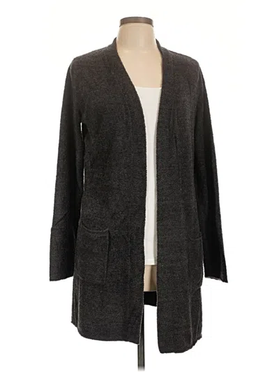 Pre-owned Barefoot Dreams Cardigan Sweater In Gray