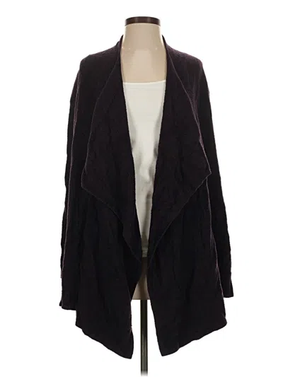 Pre-owned Barefoot Dreams Cardigan Sweater In Purple