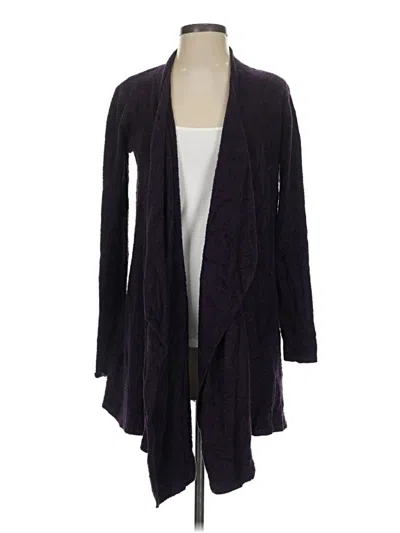 Pre-owned Barefoot Dreams Cardigan Sweater In Purple