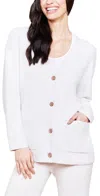 Barefoot Dreams Cozychic Lite Button-down Cardigan In Primrose/pearl