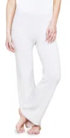 Barefoot Dreams Cozychic Lite Ribbed Straight-leg Pants In Primrose/pearl