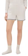 Barefoot Dreams Ccl Pointelle Shorts Sand Dune/deep Juniper In Sand Dune/deep Juniper