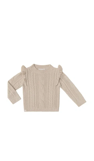 Barefoot Dreams Ccl Toddler Cable Pullover In Beige