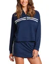 Barefoot Dreams Chic 1/2-zip Pullover In Blue