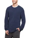 Barefoot Dreams Chul Ribbed Crewneck Pullover In Blue