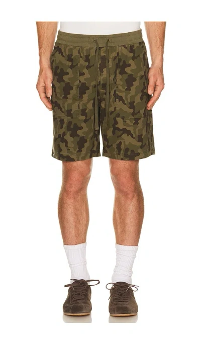 Barefoot Dreams Cotton Canvas Twill Utility Short In Green