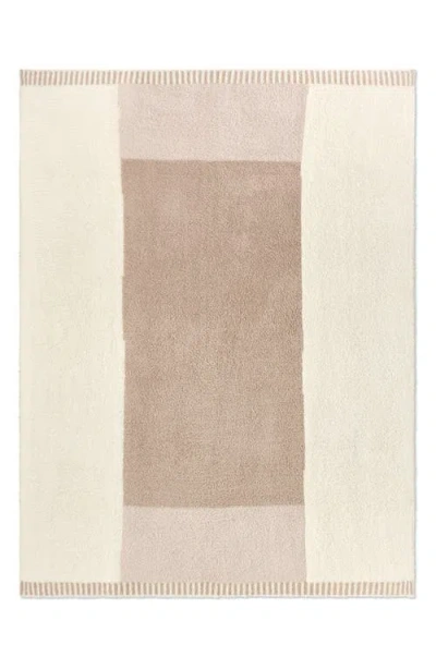 Barefoot Dreams Cozychic Cova Center Stripe Throw Blanket In Neutral