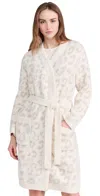 Barefoot Dreams Cozy Chic Barefoot In The Wild Robe Cream/stone In Cream/stone