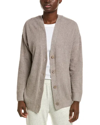 Barefoot Dreams Cozy Chic Light Cable Button Cardigan In Gray