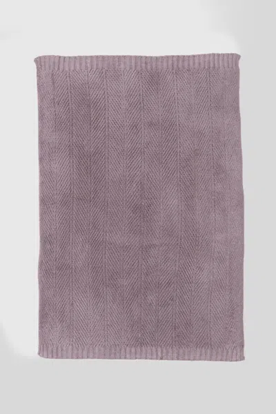 Barefoot Dreams Cozy Shine Herringbone Blanket In Purple