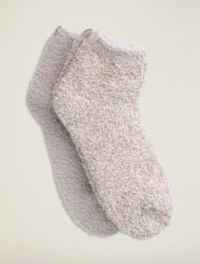 Barefoot Dreams Cozychic® 2 Pair Tennis Sock Set In Oyster Multi