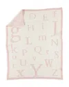 Barefoot Dreams Cozychic Abc Blanket - Baby In Dusty Rose