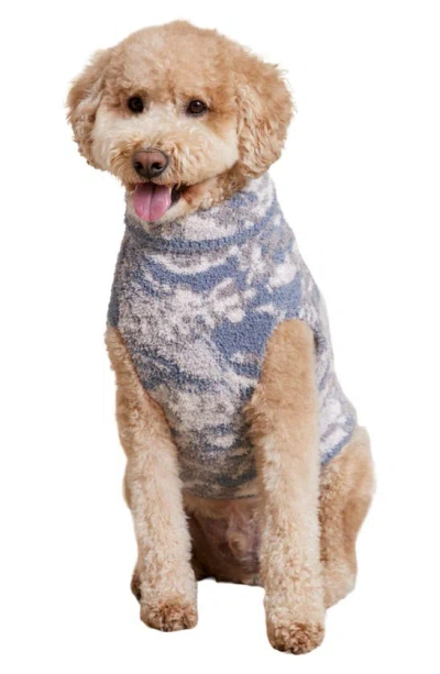 Barefoot Dreams Cozychic™ Abstract Camo Dog Sweater In Almond/ Dusk