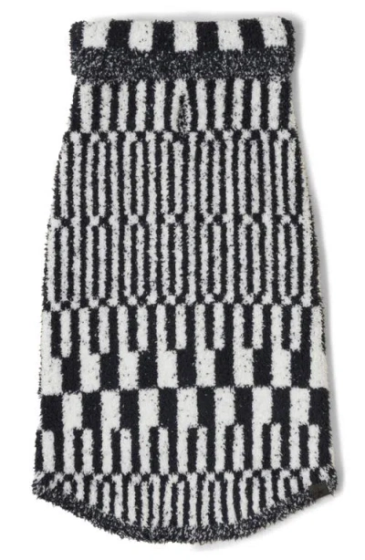 Barefoot Dreams Cozychic™ Abstract Check Dog Sweater In Black