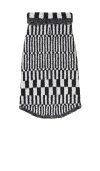 Barefoot Dreams Cozychic Abstract Check Pet Sweater In Black,white