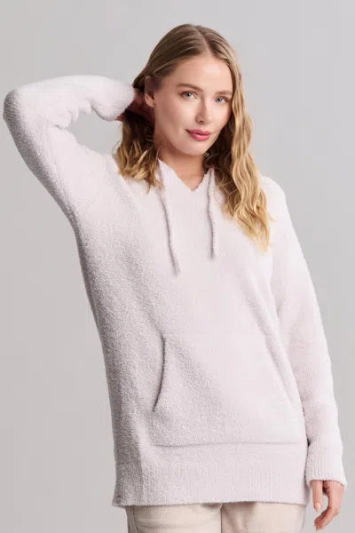 Barefoot Dreams Cozychic® Adult Skull Hoodie In Almond / Carbon