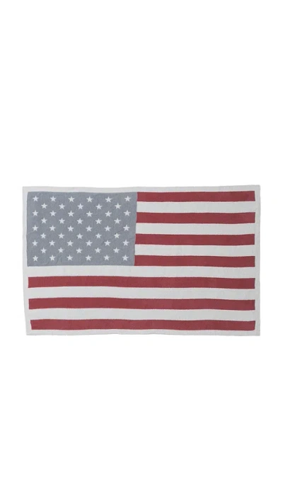 Barefoot Dreams Cozychic American Flag Blanket In Multi