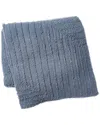 Barefoot Dreams Cozychic Angular Rib Blanket In Blue