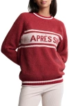Barefoot Dreams Apres Ski Crewneck Sweatshirt In Red