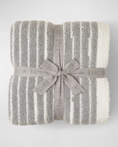 Barefoot Dreams Cozychic Asscher Throw In Cream-pewter