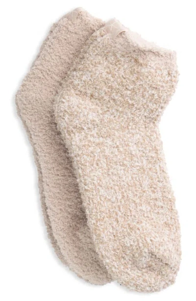 Barefoot Dreams Cozychic™ Assorted 2-pack Ankle Socks In Neutral