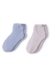 Barefoot Dreams Cozychic™ Assorted 2-pack Ankle Socks In Gray